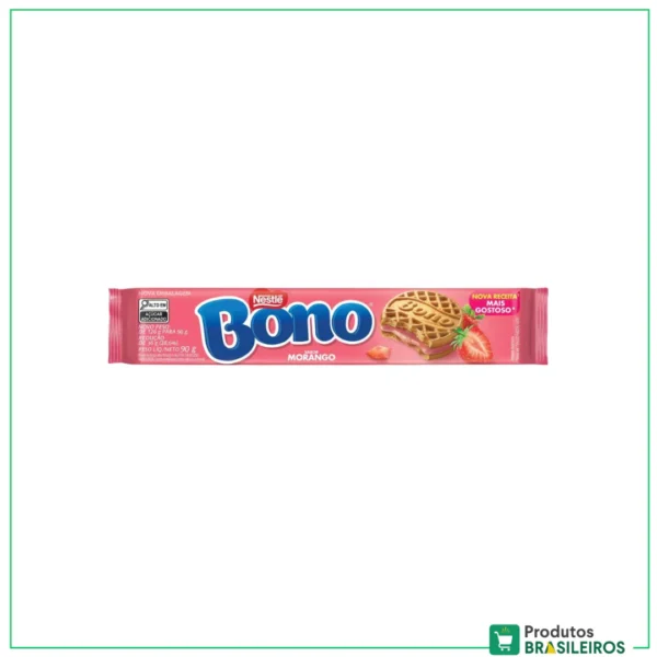Bolacha Bono Recheio Morango 90g