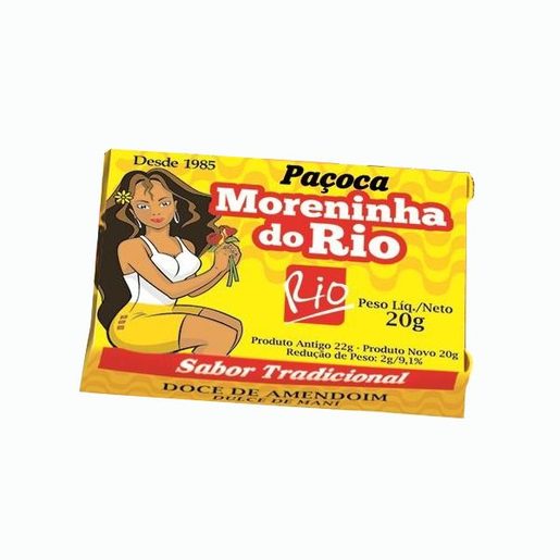 Paçoca Moreninha do Rio  Retangular 20 gr
