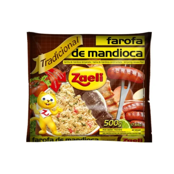 Farofa de Mandioca Tradicional Zaeli 500g